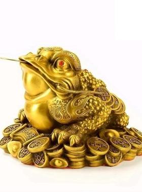 全铜金蟾摆件客厅居家装饰金蝉摆件玄关摆设店铺开业礼品中式