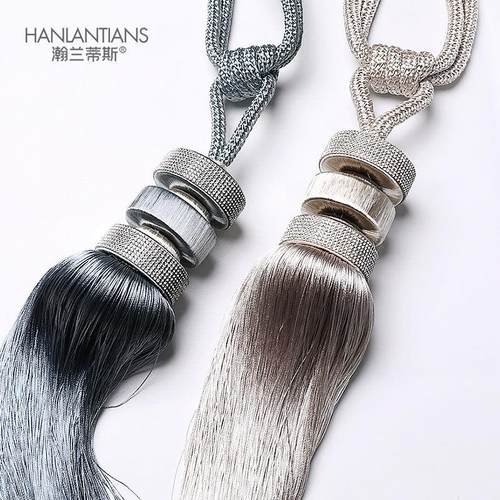 瀚兰蒂斯欧式窗帘绑带挂球女王晶钻系列设计师精选样轻奢软装配饰