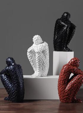 简约现代轻奢创意人物办公室摆件家居客厅酒柜雕塑雕像装饰品