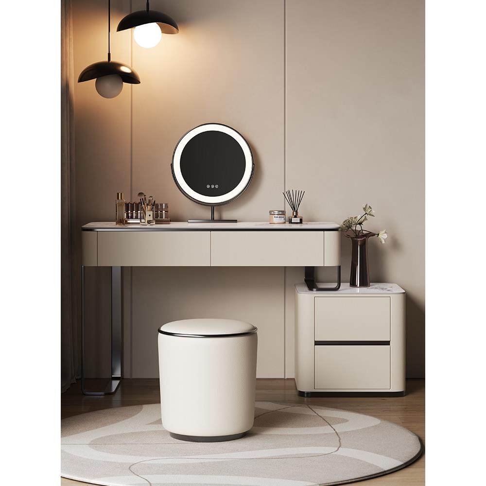 实木超晶石岩板梳妆台卧室简约现代小户型可定做高级感化妆桌妆台,住宅家具,梳妆台/桌,淘宝优惠券,粉丝福利购,淘宝优惠卷