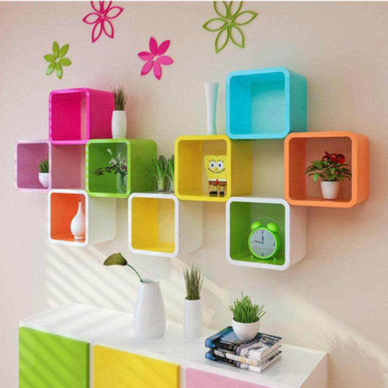 包邮烤漆正方形30cm创意格子墙壁卧室置物书花架壁挂摆件装饰隔板,住宅家具,搁板/置物架/家用陈列架,淘宝优惠券,粉丝福利购,淘宝优惠卷