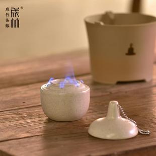 无芯酒精灯炉子户外便携防爆加热保温酒温茶器家用复古粗陶煮茶炉