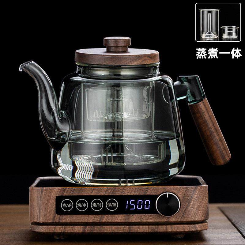 蒸煮一体茶壶新款玻璃煮茶器全自动烧水电陶炉家用养生煮茶炉套装