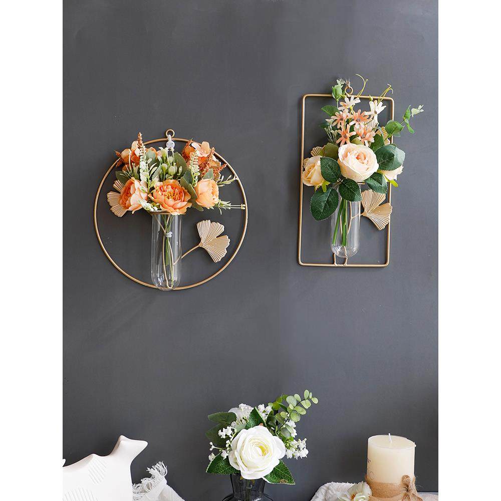 轻奢极简水培植物墙上壁饰彷真花束铁架壁挂玻璃管花瓶家居装饰品,家居饰品,壁饰,淘宝优惠券,粉丝福利购,淘宝优惠卷