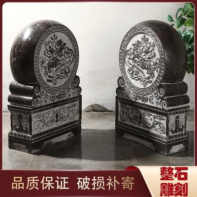 门墩 石雕复古抱鼓石门档鼓墩青石门枕石多种款式可来图定制庭院