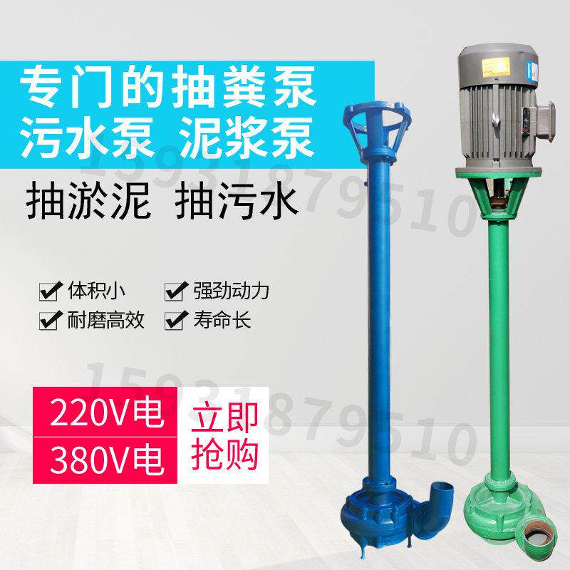 化粪池抽粪泵铰刀泵沼气池吸粪机排污泵泥浆泵杆泵养殖场立杆污