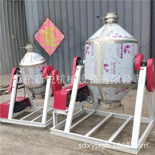 不锈钢养殖场饲料搅拌机 颗粒腰鼓式混合机 化学粉剂搅拌机