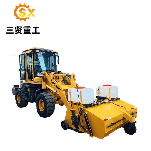 鲁工装载机加装扫地机 前进式清扫器 自带液压卸料功能 价格优惠