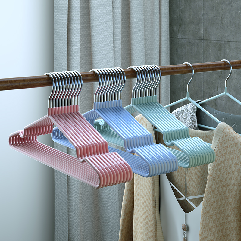 加长加粗防滑成人衣架家用挂衣服晾晒撑子挂钩不锈钢阳台男士