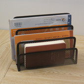 桌面小号铁文件架 文件框 收纳专用 资料架 金属迷你三档文件架