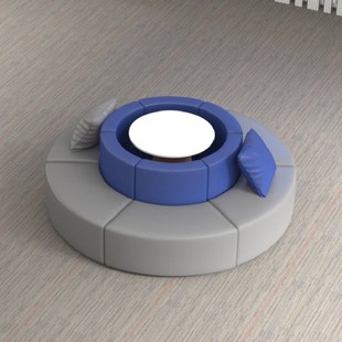 创意学校幼儿园医院培训机构商场办事大厅包柱子绕柱子圆形沙发凳