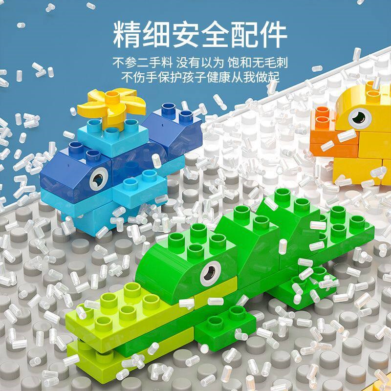 2025新款乐多功能积木桌男女孩益智拼装积木高大颗粒宝宝拼图