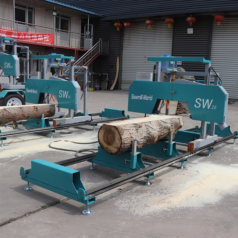 出口卧式燃油款锯木机 大型木板剪裁锯木车床 便U携式卧式锯木机