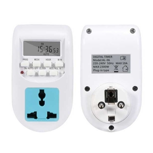欧式德式通用插座定时器数显时控开关AL-06 Plug Digital Timer