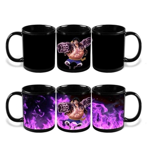 供应铁拳路飞陶瓷变色马克杯现货 1 piece luffy Zoro Ace mug