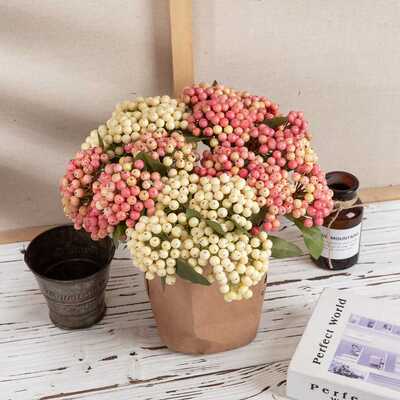 推荐假花果实豆枝浆果配花 绢花家居装饰GF13645