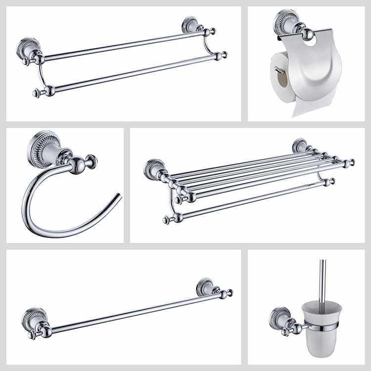 白加铬毛巾架 美式简欧卫浴挂件 工程 高档毛巾架套餐 亮铬间,电子元器件市场,其它元器件,淘宝优惠券,粉丝福利购,淘宝优惠卷