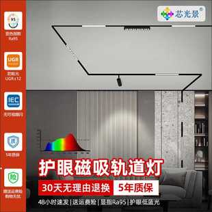 中山灯具磁吸轨道灯家用客厅明装暗装嵌入式泛光灯智能led无主灯