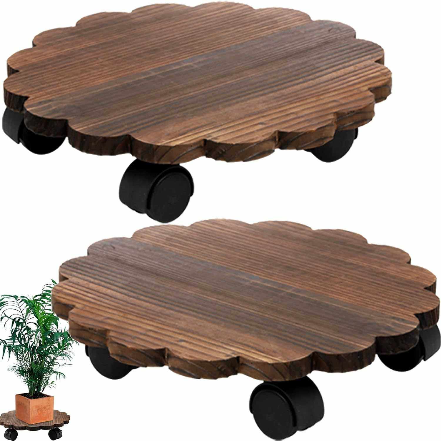 带轮花盆托盘底座万向轮可移动实木大托架圆形方形加厚底盘垫底,五金/工具,其它工具,淘宝优惠券,粉丝福利购,淘宝优惠卷