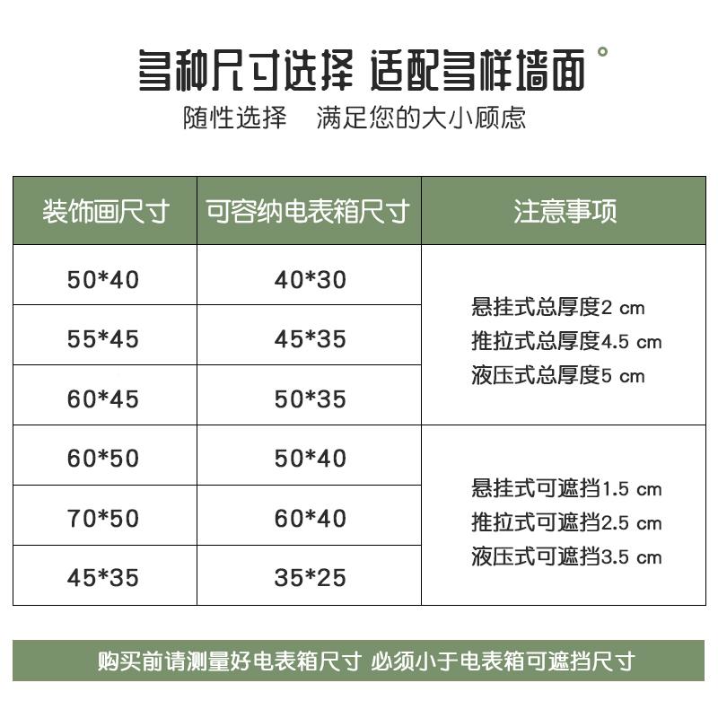 免山水画电表箱装饰式画板新中lzf68362配电箱遮挡电闸盒弱开盖关