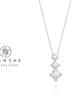 NANSHE/南奢 S925银一排锆石锁骨项链L1249