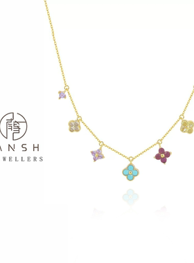 NANSHE/南奢 轻奢小众彩色花朵项链