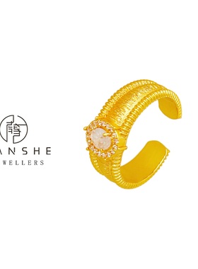 NANSHE南奢 两款中古拉丝重工级高级感镶嵌戒指