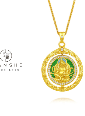 NANSHE/南奢 【双面黄财神】新中式越转越有高级感罗盘项链L1181