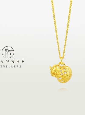 NANSHE/南奢【镶钻福禄】新品古法工艺新中式小众葫芦项链L1562