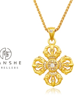 NANSHE/南奢  铜合金 新中式十字金刚杵项链高级时尚-L574