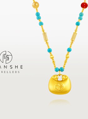 NANSHE/南奢 小胖福项链女新中式简约轻奢福气满满锁骨链L1674