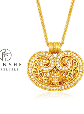 【桐桐专属】NANSHE南奢 铜合金 如意锁古法妙莲锁包镂空花丝项链