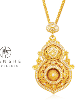 NANSHE/南奢 【人生四美】镀K金新中式葫芦项链 L925