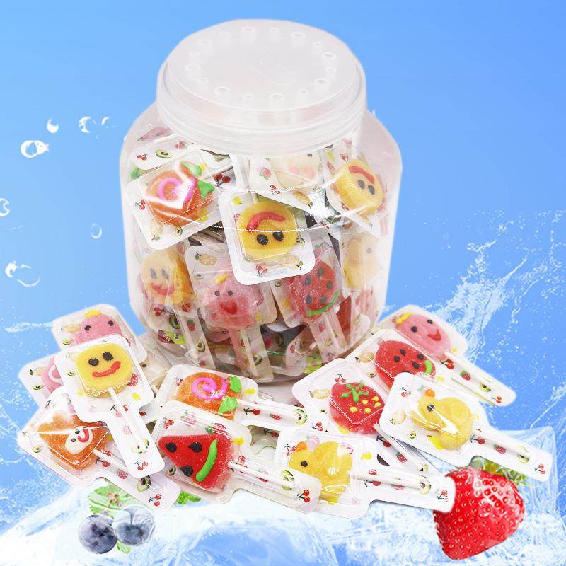 果味棒糖桶装棒棒糖水果味切片糖儿童零食糖果喜糖