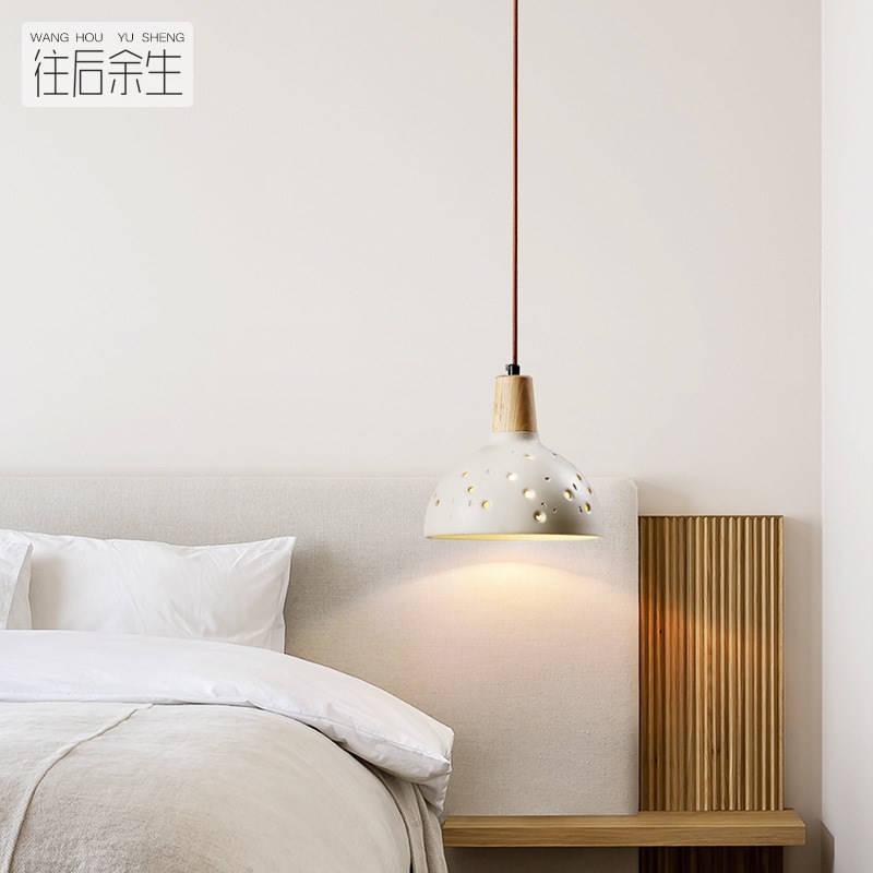 文艺田园小清新原木餐厅设计感民宿吧台I服装店微水泥卧室床头吊