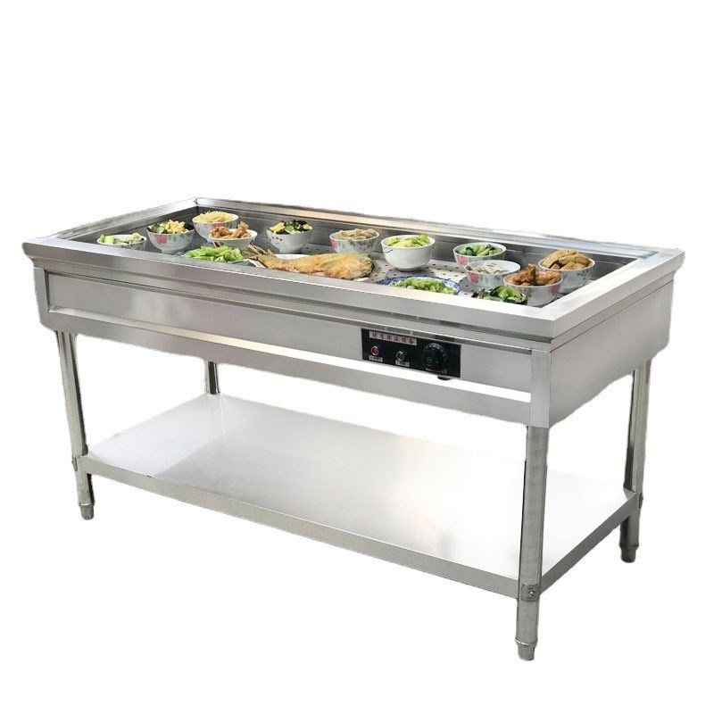 不锈钢商用保温售饭台售卖台v湖南蒸菜台浏阳蒸菜台暖碟暖碗快餐