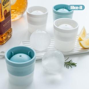 日本进口likeit冰球模具矽胶圆球型老冰制冰器威士忌冰块冰格模具