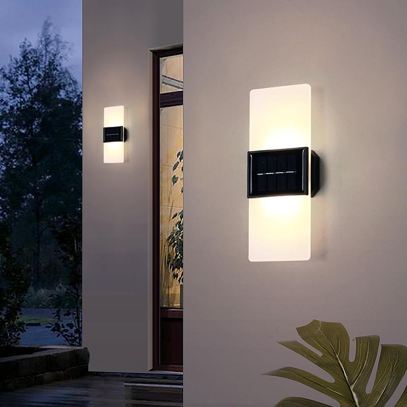 太阳能户外庭院壁灯室外防水别墅简约现代装饰外墙阳台过道露台灯