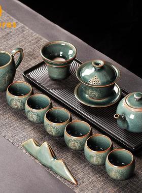 功夫茶具套装景德镇家用轻奢高档陶瓷办公室用泡茶壶茶杯整套礼盒