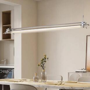 设计师饭厅光轴吊灯覆古工业风咖啡厅吊灯创意办公室一字长条灯具