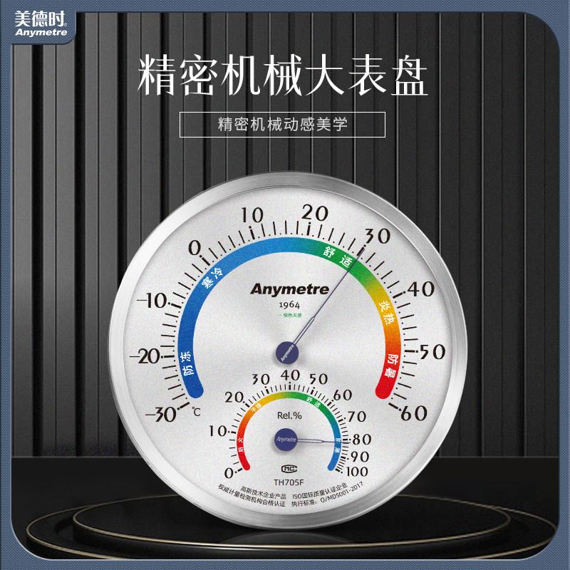 美德时高精度不锈钢温湿度计 大棚工业温度计湿度计 室内室外可用