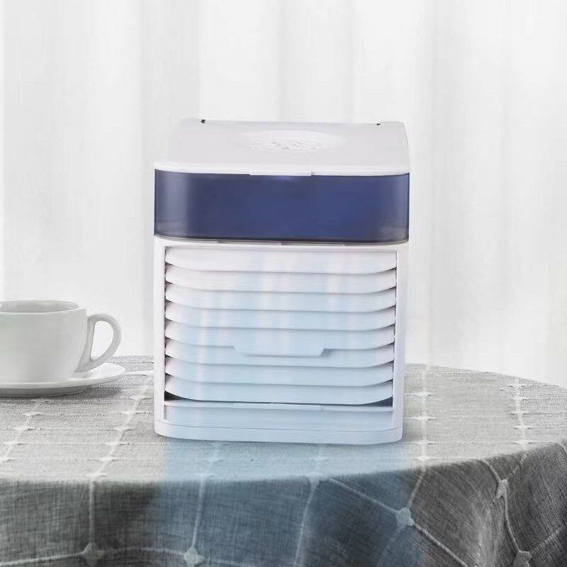 新款升级款喷雾迷你冷风机家用制冷桌面小型空调扇便携式风扇厂家