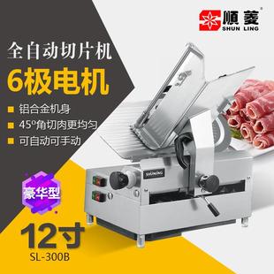 300B不锈钢冻肉刨片机多功能 12寸切肉机商用全自动切片机SL