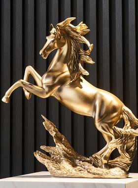 新中式马到成功马摆件风水招财酒柜装饰品客厅电视柜办公室博古架