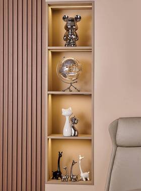 创意猫咪摆件高级感小众轻奢高档客厅展示柜酒柜电视柜玄关装饰品