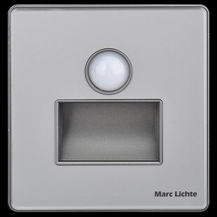 86型人体感应地脚灯高晶镜面黑色酒店墙角灯暗装暖光人体感应灯