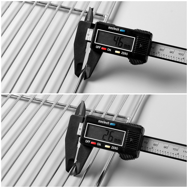 不锈钢烧烤网f长方形烤肉烧烤篦子箅子电烤箱用铁丝网滤油架网格