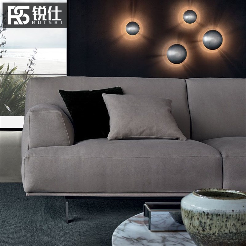 布艺沙发现代简约意式v轻奢沙发可定制设计师款锐仕