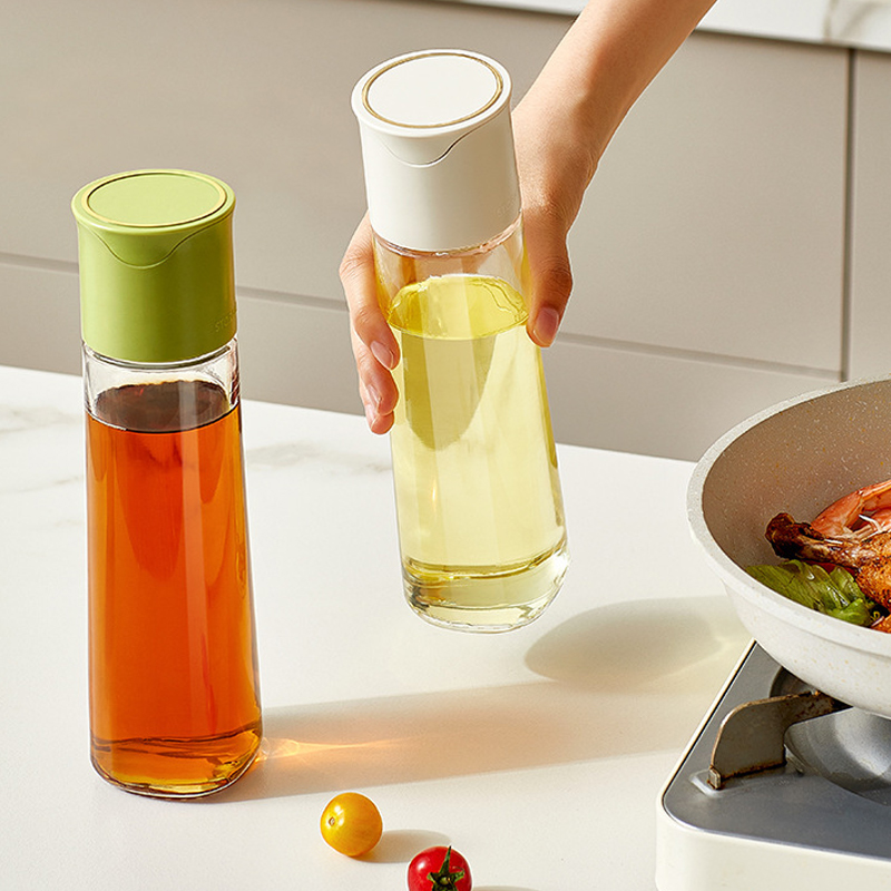 油壶自动开合酱油醋调味瓶重力装厨房家用防漏油罐不挂Y油玻璃油