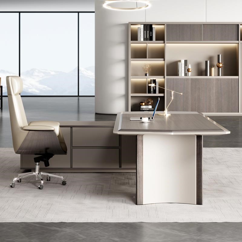 老现板办简公桌经理办公桌椅合组办公桌约代大班R台办公室家具总